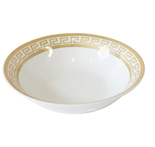 Thumbnail: Dinnerware Set for 8, Greek Key, 49 pc, Gold