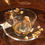 Thumbnail: Glass Tea Cup, Lead Free Handmade Enamel Lily Design - Service for 2