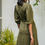 Thumbnail: Olive Green Crepe Dress