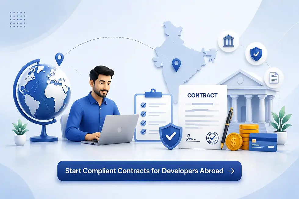 pay contract developers India from abroad