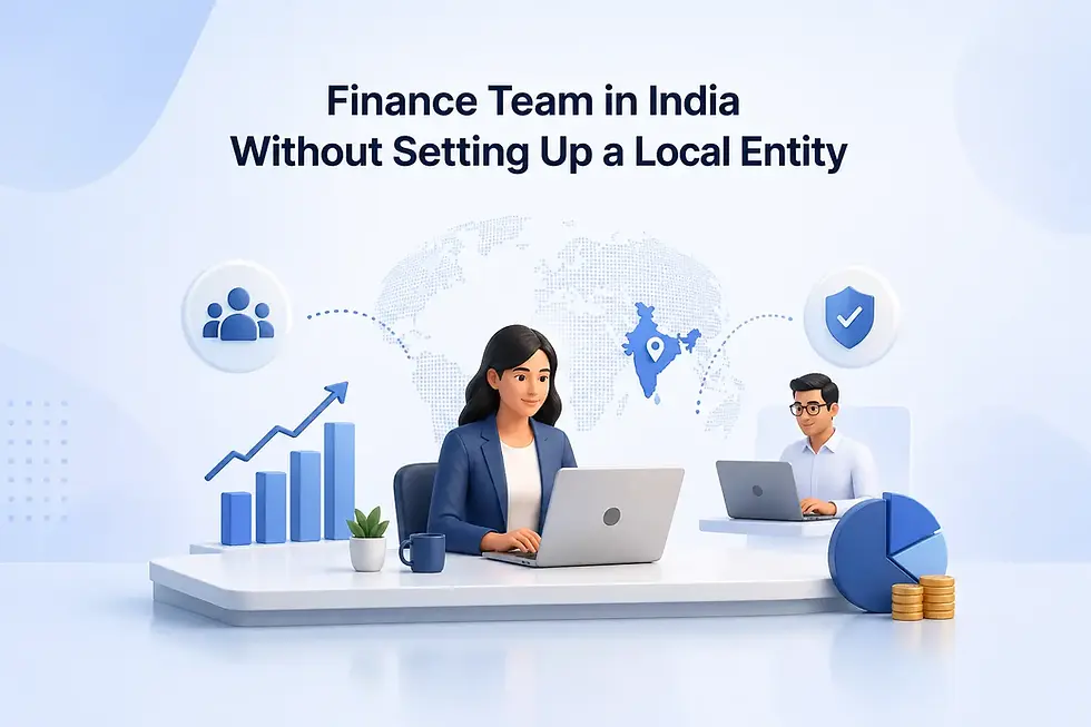 build finance team India without entity