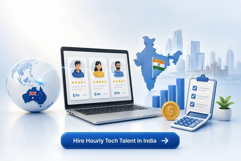 hourly tech staffing India Australian company