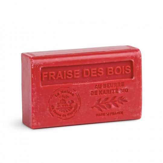 Savon Beurre de Karite Bio Parfume Fraise des Bois - Maison du Savon de Lannion