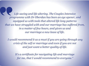 Testimonial from a Couple Intensive programme