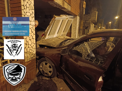 Un automovilista chocó contra el portón de una vivienda, dio positivo de alcoholemia y resultó herido