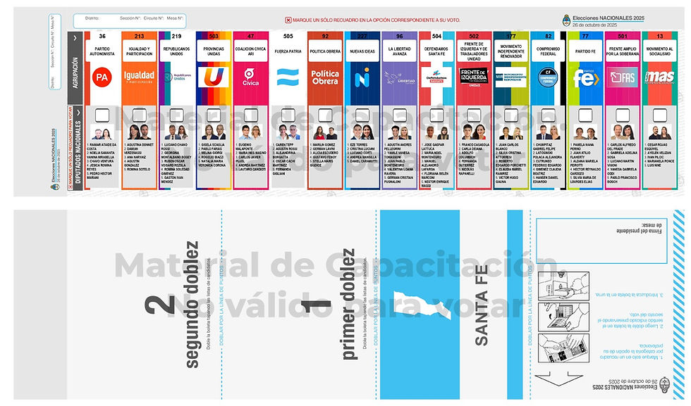Elecciones 2025 en Santa Fe: 16 listas compiten por renovar 9 bancas de Diputados Nacionales