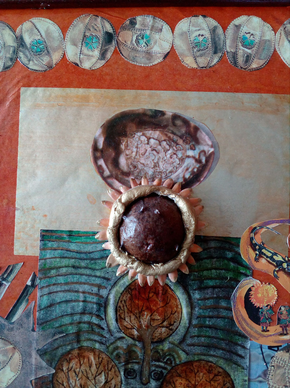 Miniature : Tableau collage en relief "Suis ton chemin"