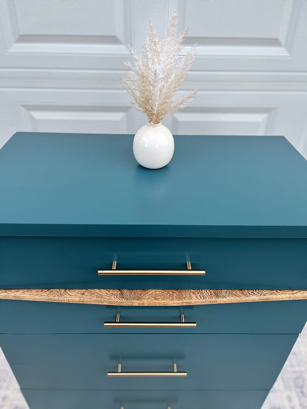 Thumbnail: Refinished Dresser – Custom Blue Green Finish
