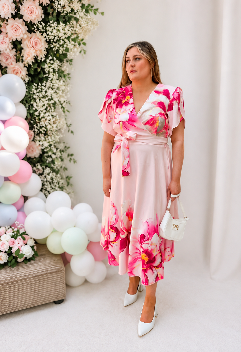 Thumbnail: PINK FLORAL OCCASION DRESS