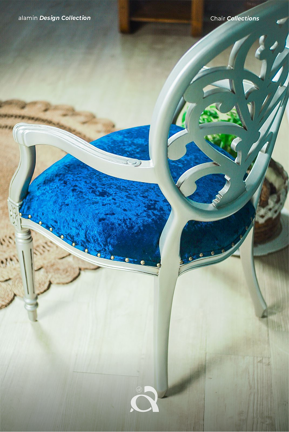 Thumbnail: Monoline carved Silver Chair