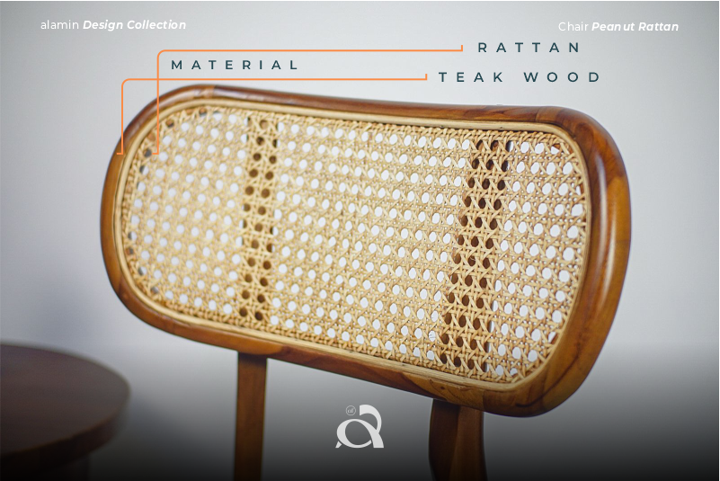 Thumbnail: PEANUT RATTAN CHAIR