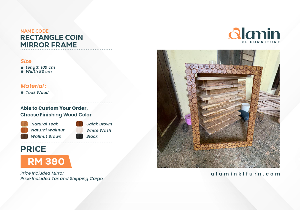 Rectangle Coin Mirror Frame (Pre Order)