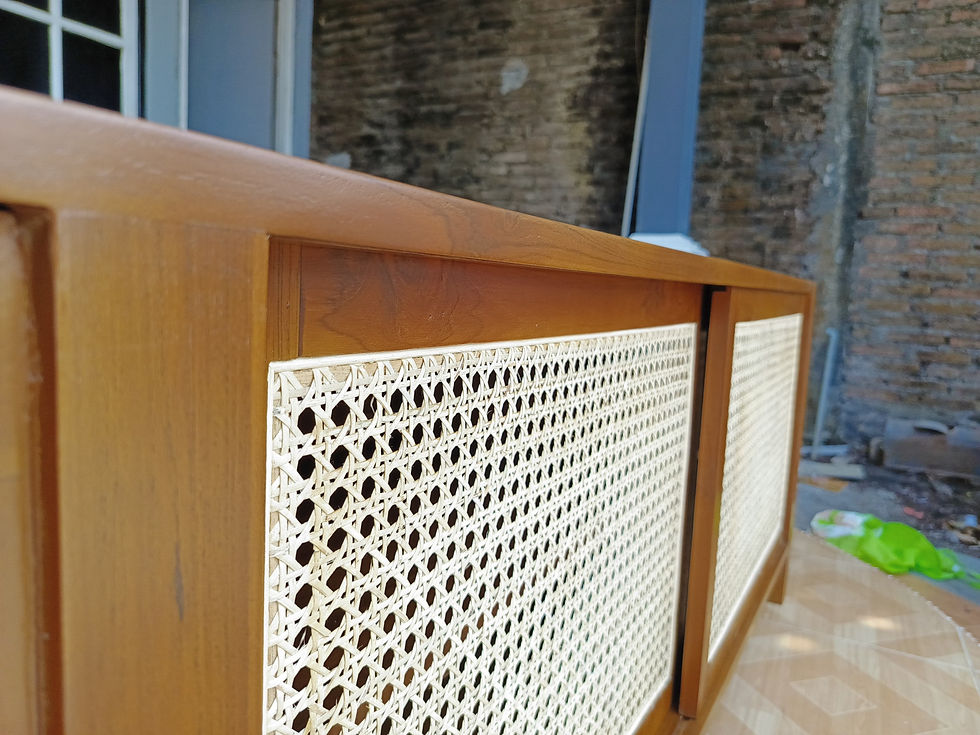 Thumbnail: Oval Long Rattan Cabinet