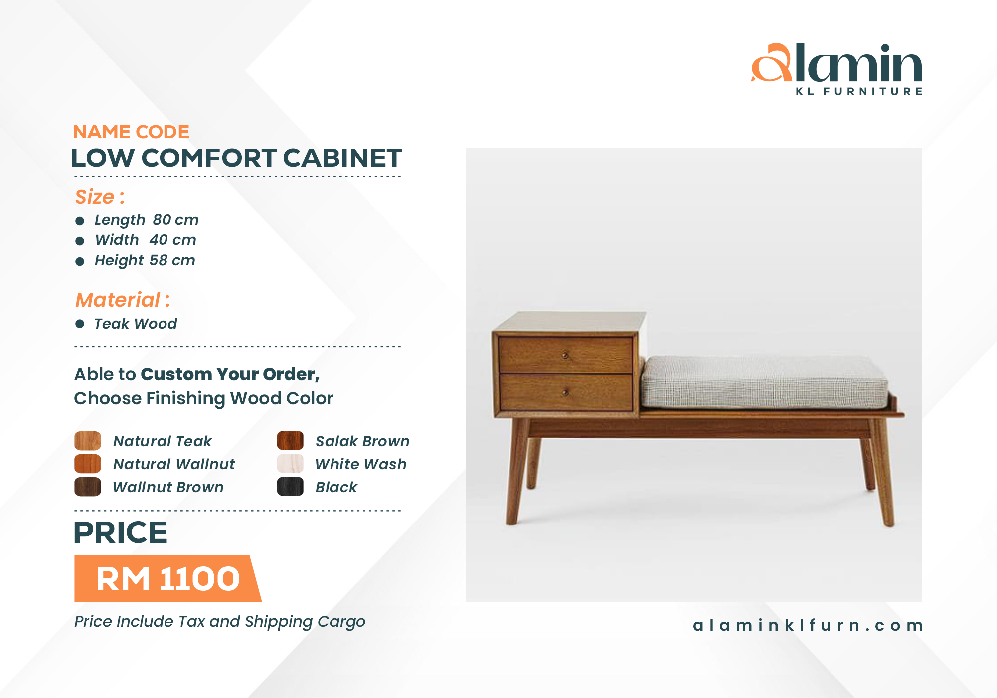 Low Comfort Cabinet (Pre Order)