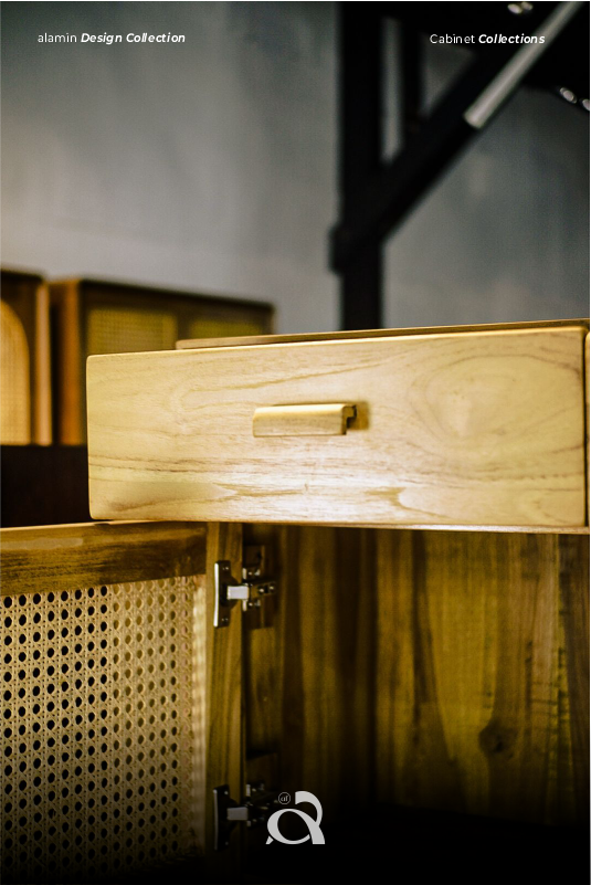 Thumbnail: 2 DOOR 2 DRAWER RATTAN BUFFET