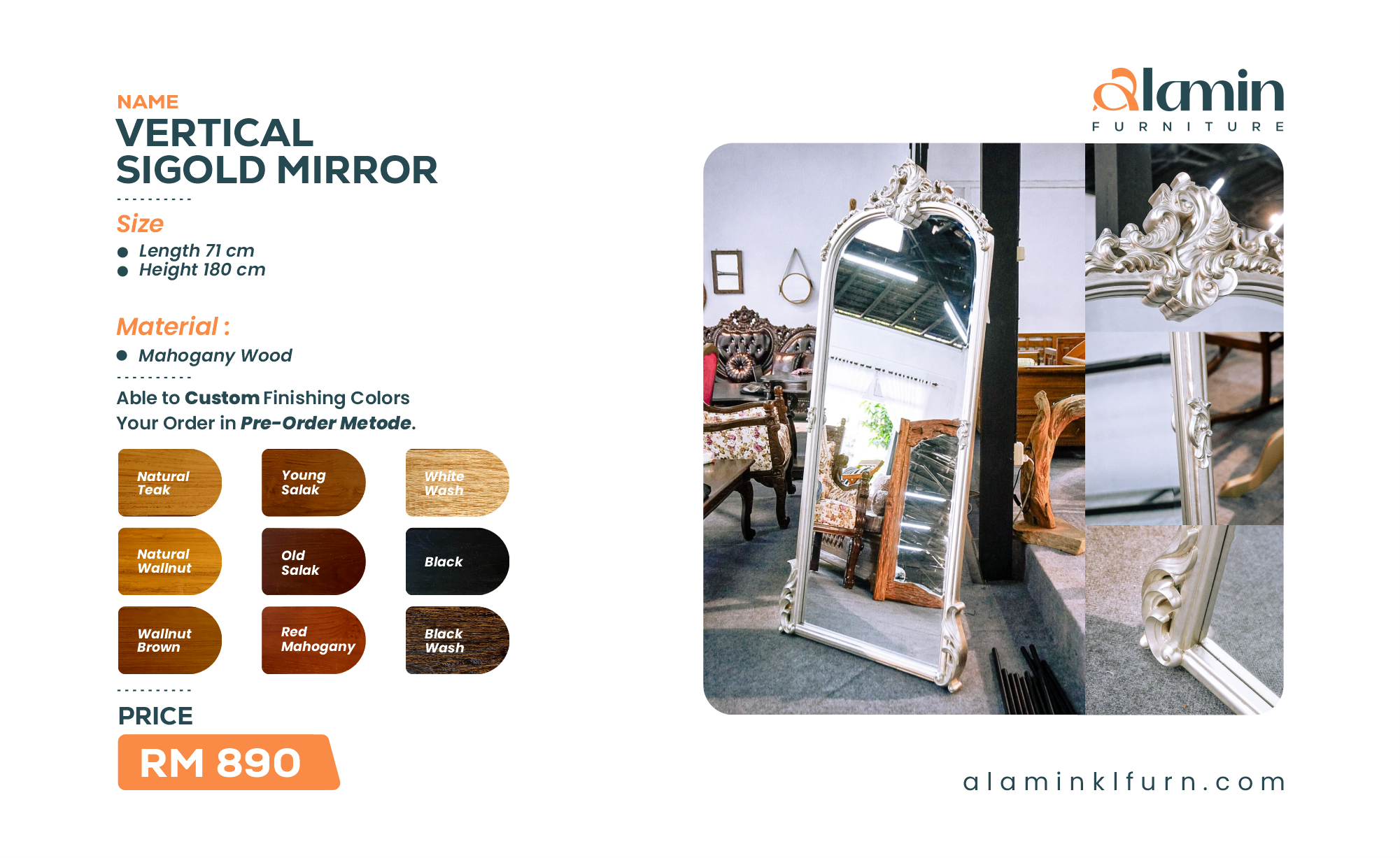 VERTICAL SIGOLD MIRROR