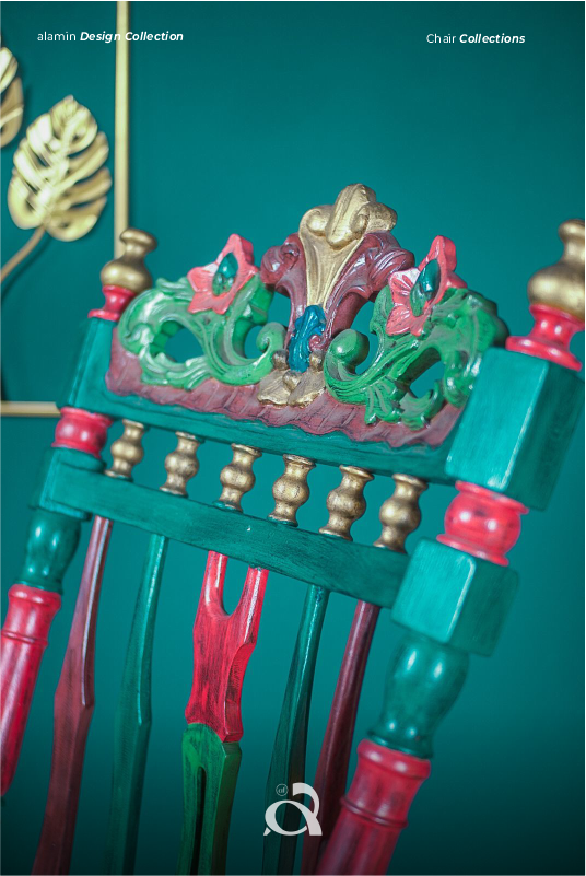 Thumbnail: Classy Rocking Chair Green Burn