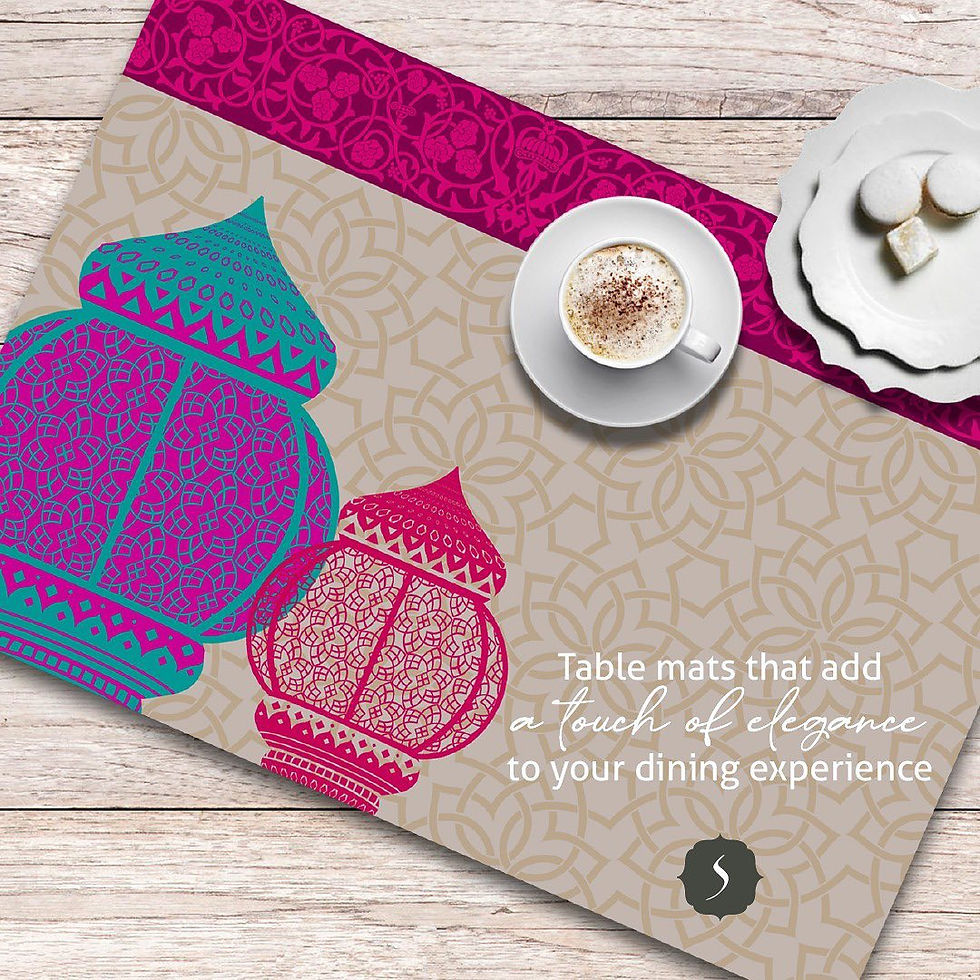 Thumbnail: Digital Polyester Table Mat Set of 6pcs