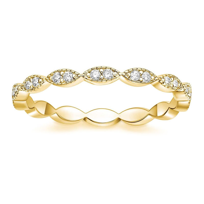 Thumbnail: 1.5mm Round Moissanite Eternity Ring 