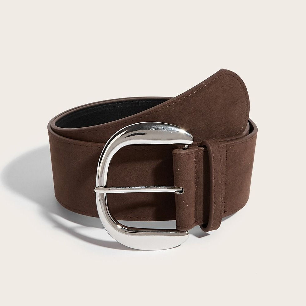Thumbnail: Maillard Styles Suede Leather Wide Belt