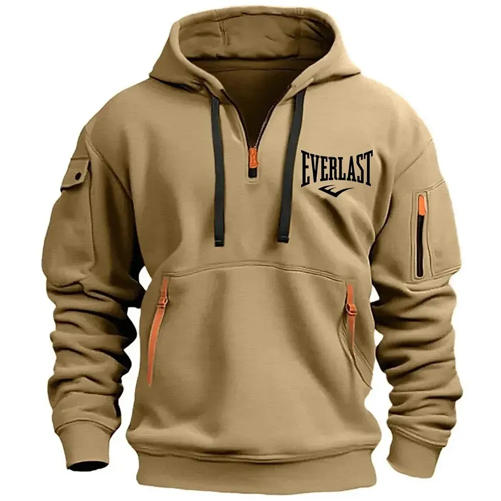 Thumbnail: Men's Printed Hoodie Casual Retro Sports Pullover