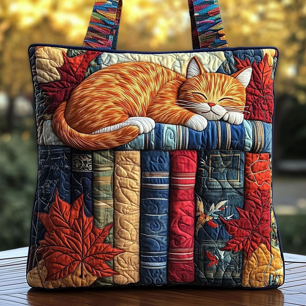 Thumbnail: Digital Printed Quilted Tote Bag for Commuting and Casual Use