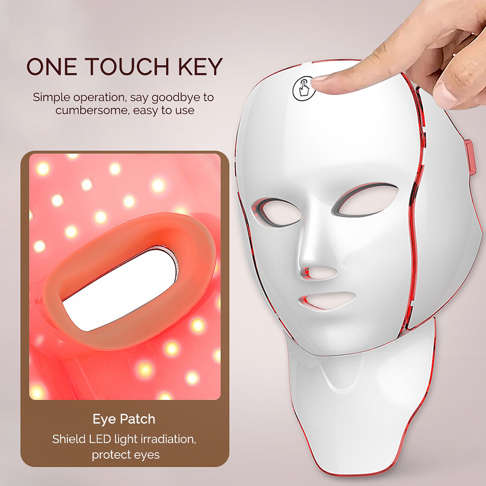 Thumbnail: Face Neck Beauty Mask 7 Colors Light LED Mask Photon Red Light Facial Skin Care 