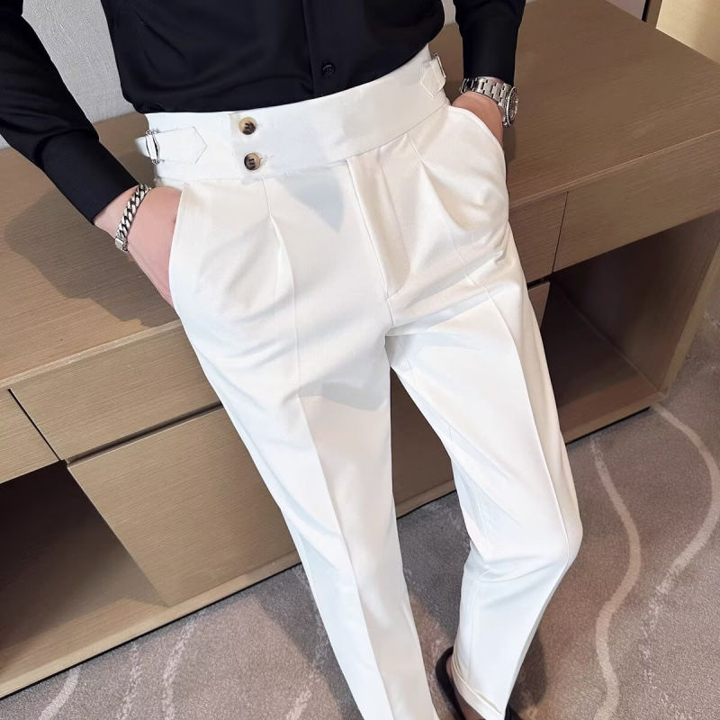 Thumbnail: Men's Straight-Leg Suit Pants Polyester Blend
