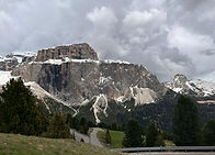 Incredible views driving through the mountain passes in the Dolomites