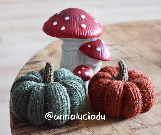 Miniaturbild: knitting rib pumpkin with 2 different stems