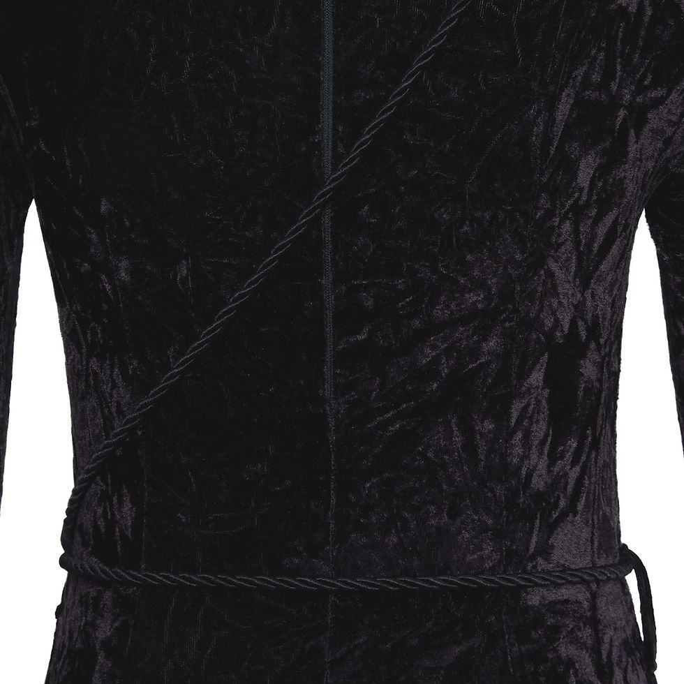 Miniatura: VELVET MINI DRESS 'SAY UR' BLACK