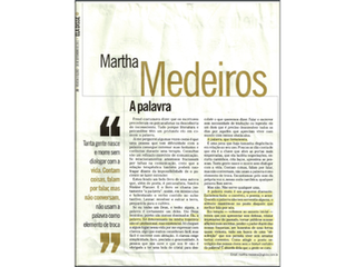 "A palavra" - revista O Globo (Medeiros, Martha)