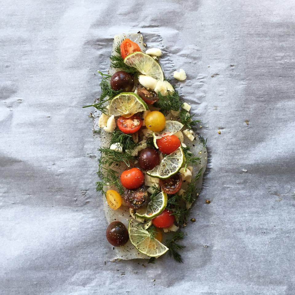 Flounder en Papillote