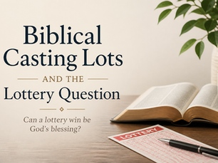 Biblical Casting Lots and the Lottery Question