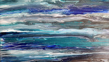 Acrylic pour and swipes