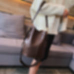 Thumbnail: Blake Shoulder Bag -Chocolate Croc