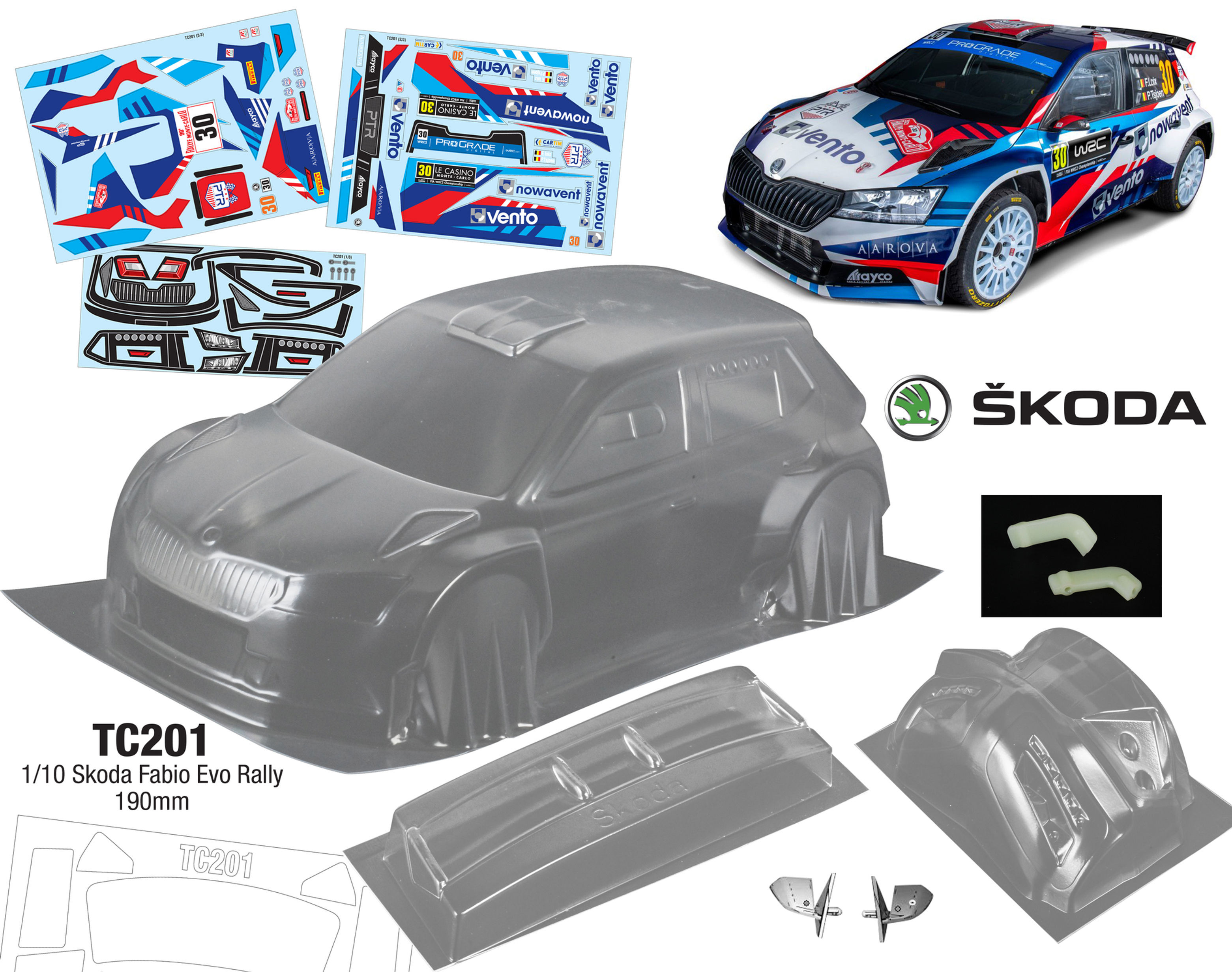 TC201 1/10 Skoda Fabio Evo Rally (190mm)