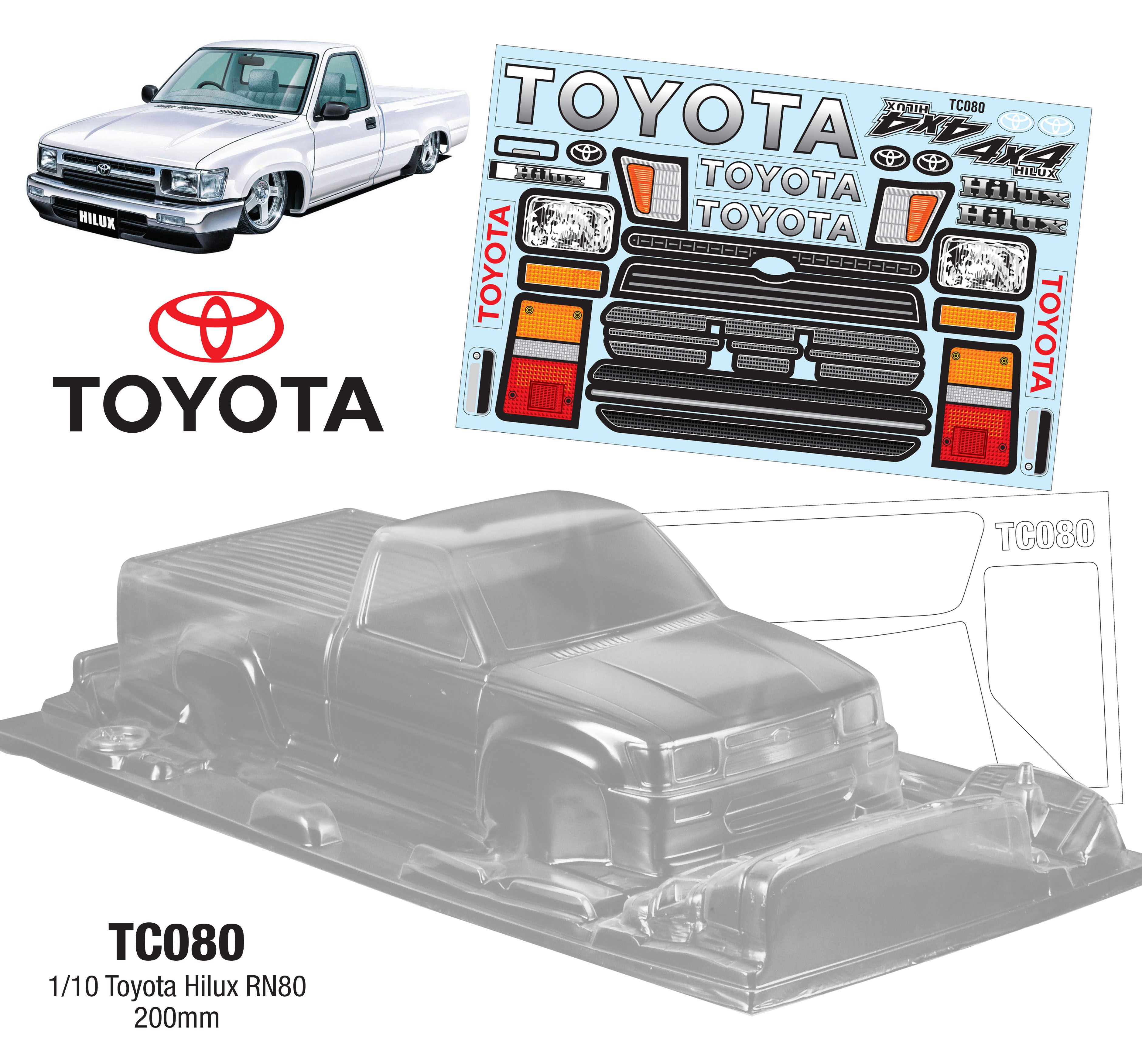 TC080 1/10 Toyota Hilux RN80