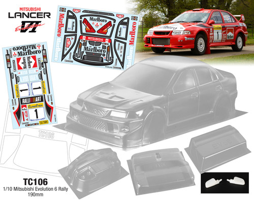 TC106 1/10 Mitsubishi Lancer Evolution 6 (190mm) | TeamC Racing