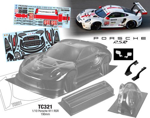 TC321 1/10 Porsche 911 RSR, 190mm | TeamC Racing