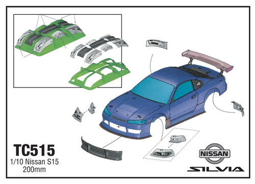 TC515 1/10 Nissan S15, 200mm | TeamC Racing
