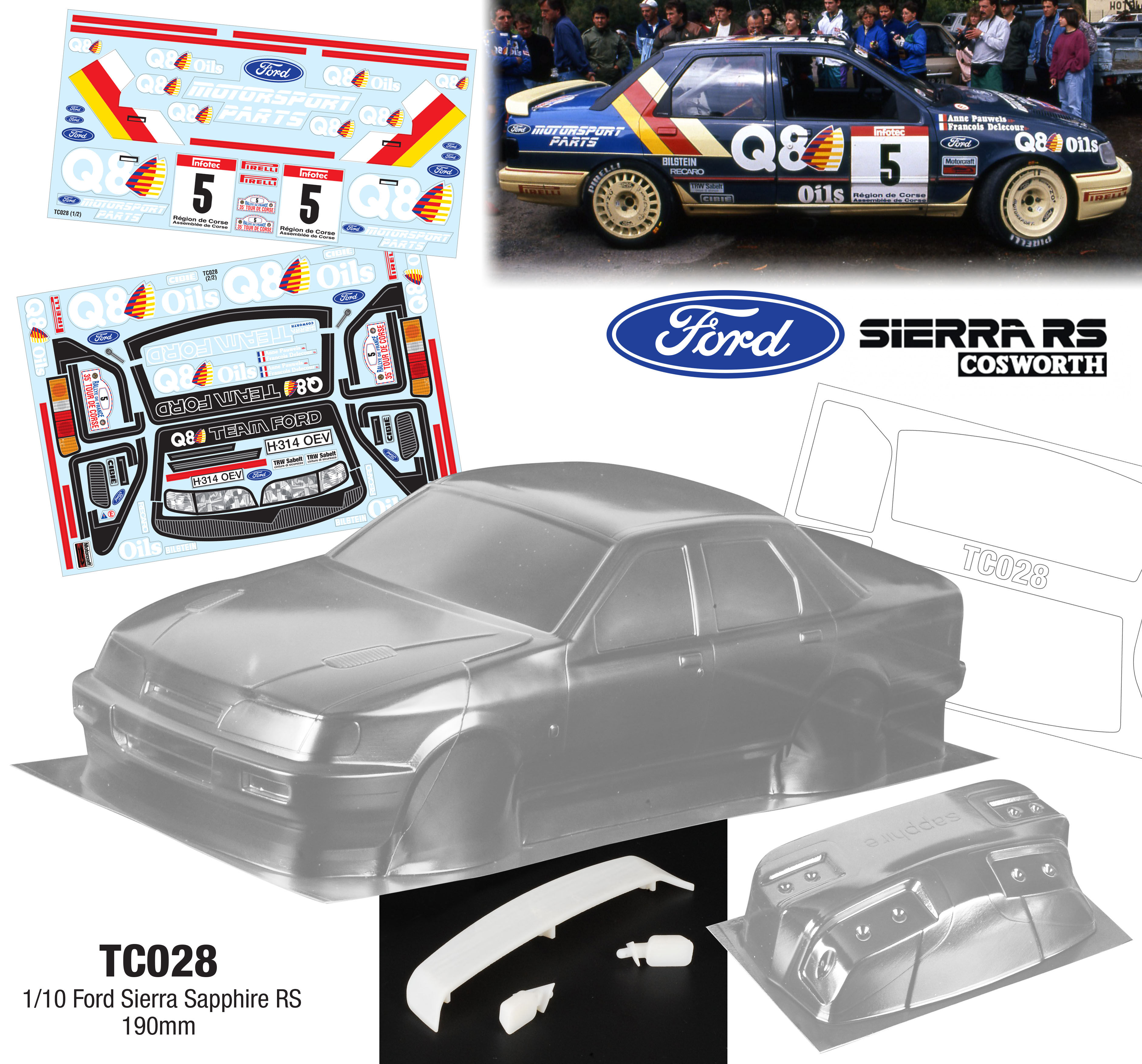 TC028 1/10 FORD SIERRA SAPPHIRE RS, 190mm