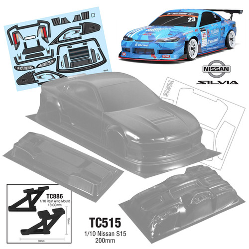 TC515 1/10 Nissan S15, 200mm | TeamC Racing