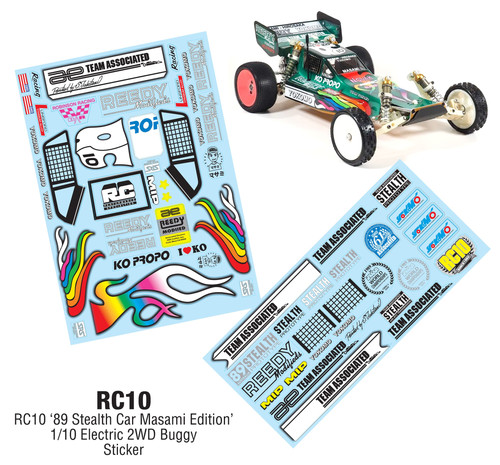 RC10 ‘89 Stealth Car Masami Edition’ 1/10 Electric 2WD Buggy Sticker ...