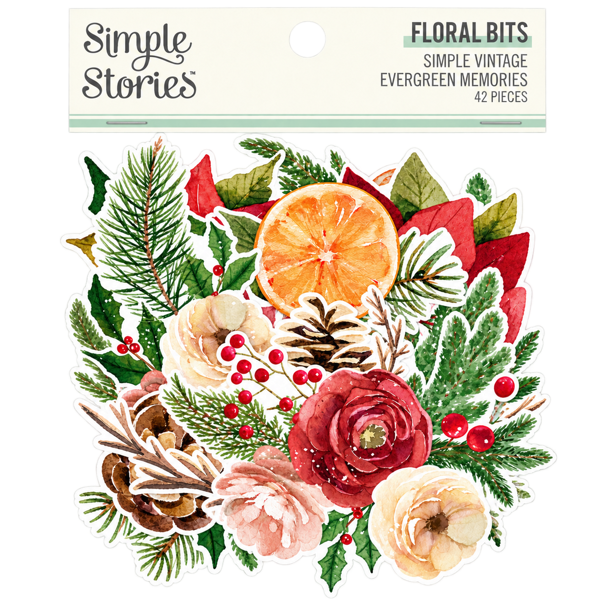 Simple Vintage Evergreen Memories - Floral Bits & Pieces