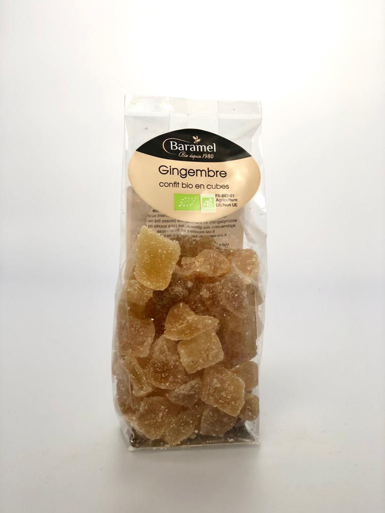 Gingembre Confit Bio Baramel - Cubes - 140G