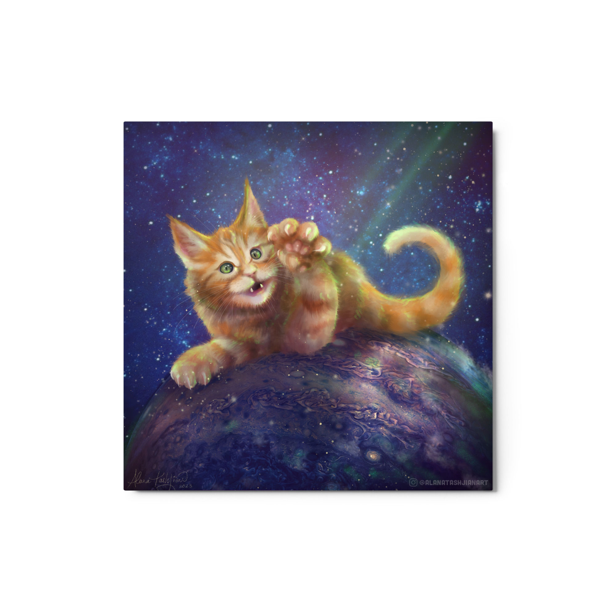 Jupiter Cat Metal Print