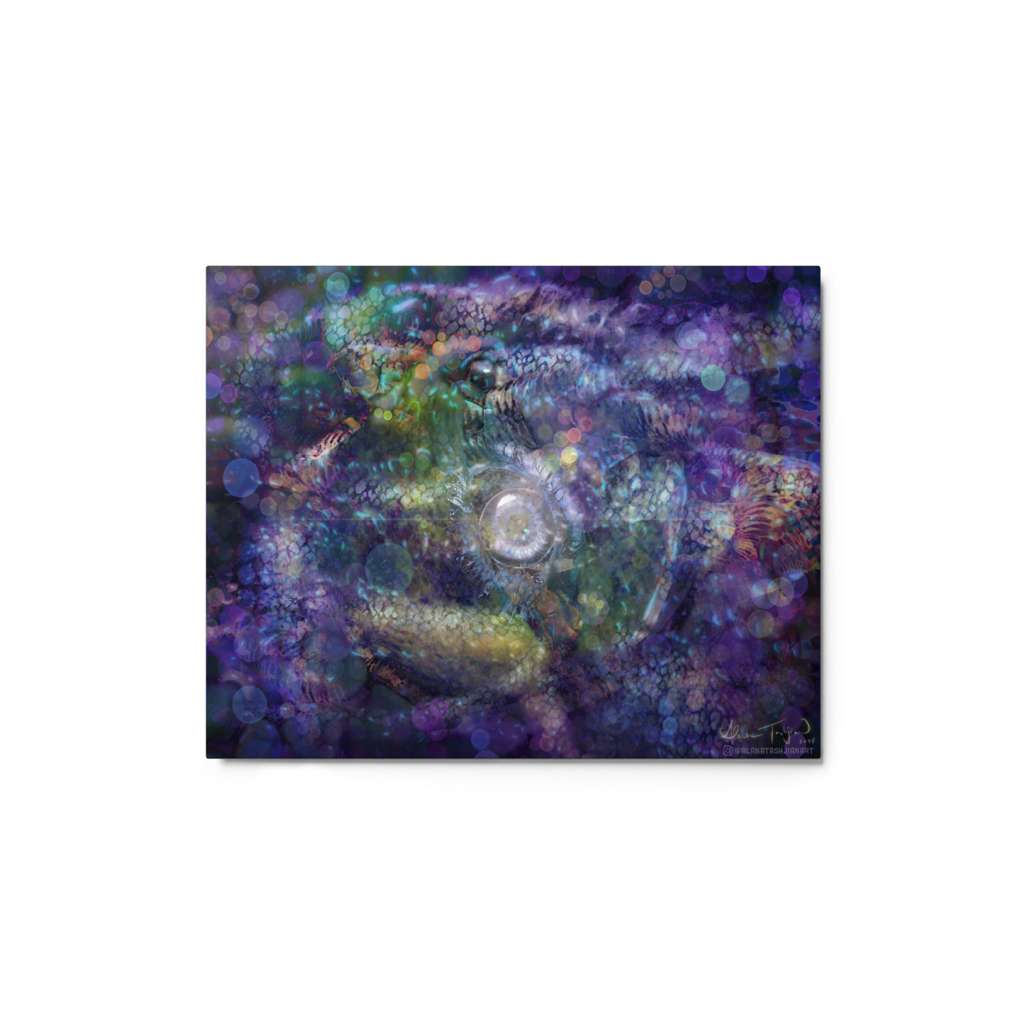 Psychic Snake Metal Print