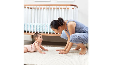 Infant safely supervised during tummy time