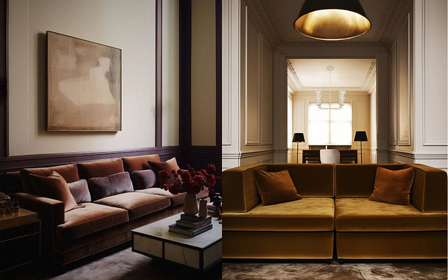 Images via Pinterest. (Left) Design by unknown; (Right) Design by Christiane Lemieux